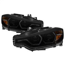( Spyder ) - Projector Headlights - LED DRL - Black Smoke