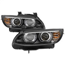 ( Spyder ) - Projector Headlights Low Beam D1S High Beam H3 Included - LED DRL - Black