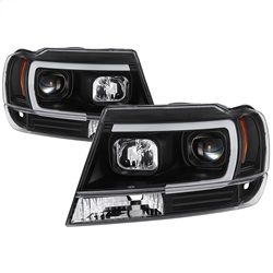 ( Spyder ) - Version 2 Light Bar Projector Headlights - Black