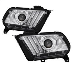 ( Spyder ) - Light Bar Projector Headlights - LED Sequential Turn Signals - Chrome
