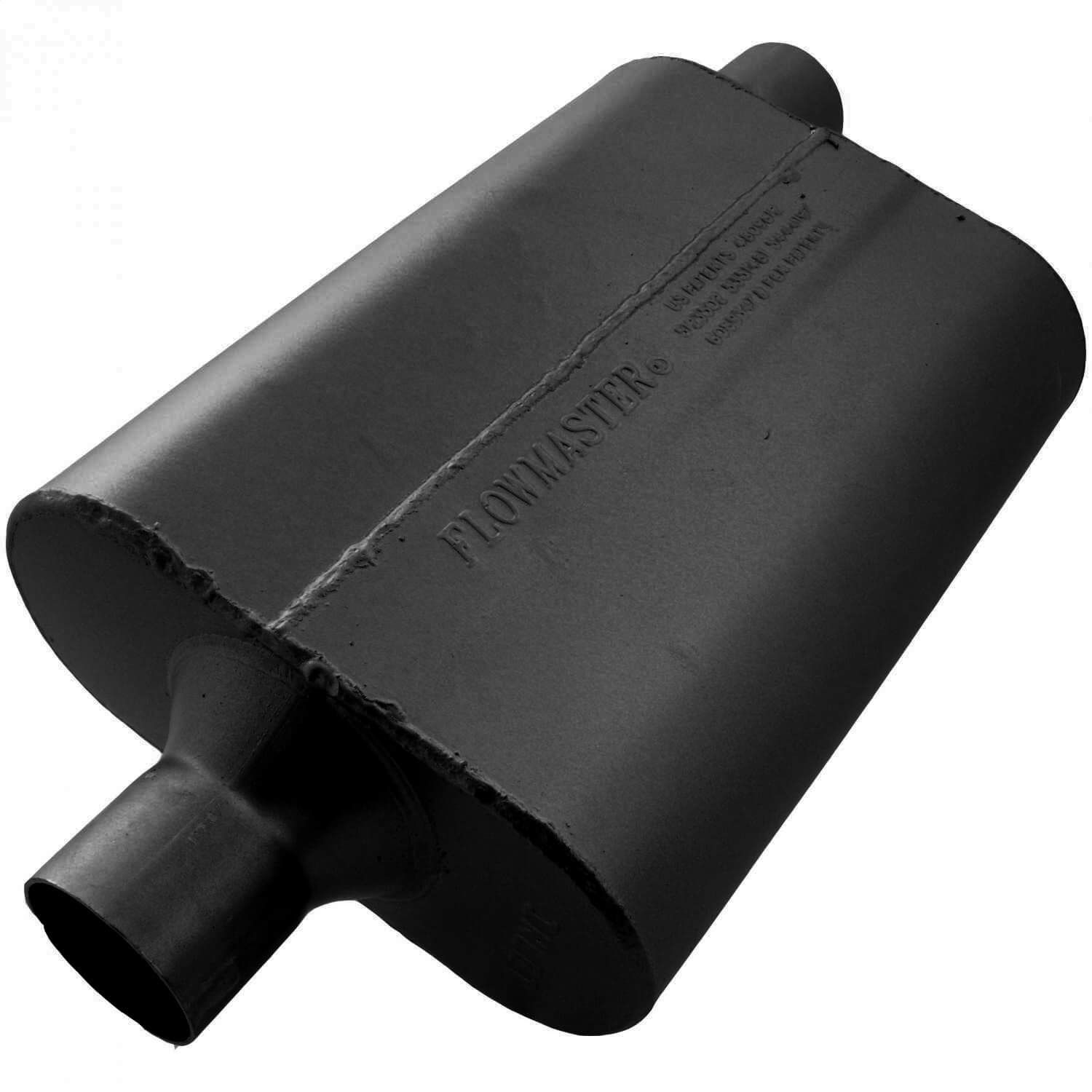 Flowmaster 942442 40 Delta Flow Muffler - 2.25 Center In / 2 Flowmaster 942442 40 Delta Flow Muffler - 2.25 Center In / 2.25 Offset Out - Aggressive Sound