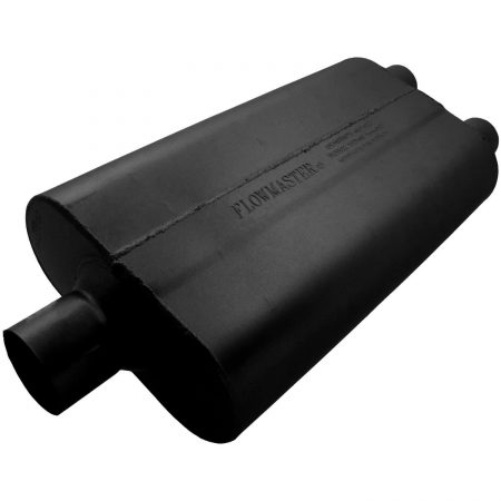 Flowmaster 9425502 50 Delta Flow Muffler - 2.50 Center In / 2.00 Dual Out - Moderate Sound