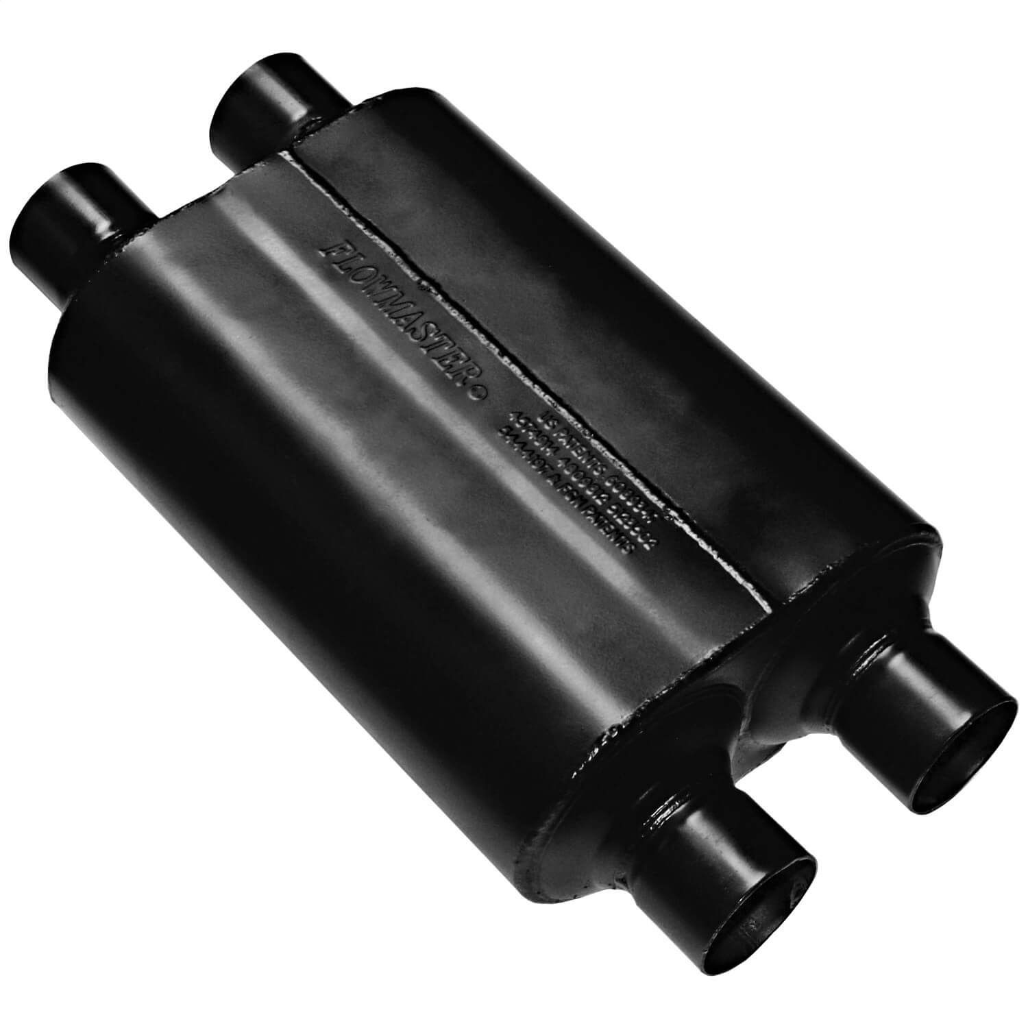 Flowmaster 9525454 Super 40 Muffler - 2.50 Dual In / 2 Flowmaster 9525454 Super 40 Muffler - 2.50 Dual In / 2.50 Dual Out - Aggressive Sound