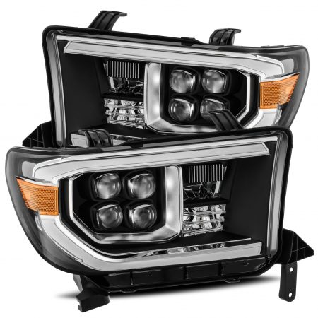 07-13 Toyota Tundra/08-13 Toyota Sequoia LED Projector Headlights Plank Style Design Matte Black w/ Activation Light and DRL