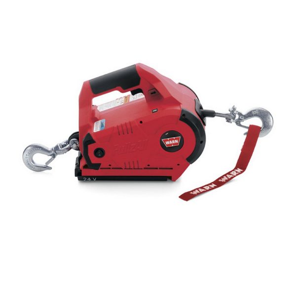 Portable Cordless 24 Volt DC 1000 LB Cap 15 Ft Wire Rope With 2 Batteries